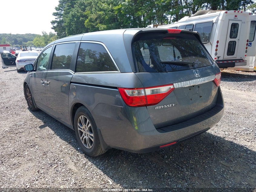2011 Honda Odyssey Ex-L grey van gasoline 5FNRL5H61BB015096 photo #4