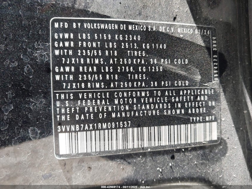 2024 VOLKSWAGEN TIGUAN 2.0T SE/2.0T WOLFSBURG EDITION - 3VVNB7AX1RM091537