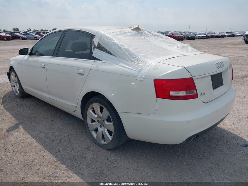 2006 Audi A6 3.2 white sedan gasoline WAUDH74F96N149999 photo #4