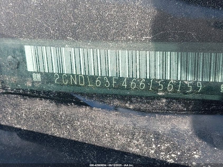 2006 Chevrolet Equinox Lt VIN: 2CNDL63F466156159 Lot: 42969894