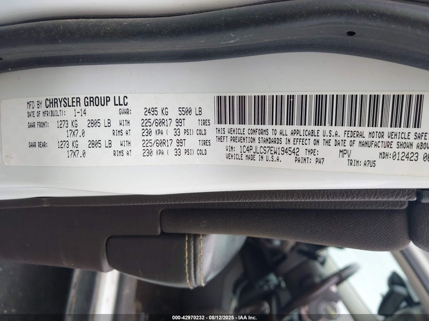 2014 JEEP CHEROKEE LATITUDE - 1C4PJLCS7EW194542