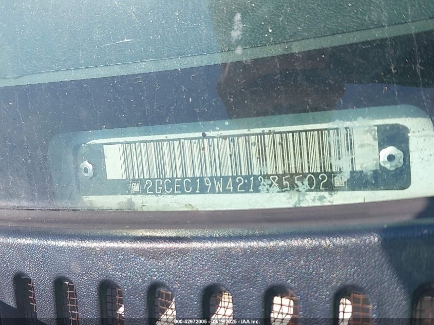 2002 Chevrolet Silverado 1500 Ls VIN: 2GCEC19W421385502 Lot: 42972005