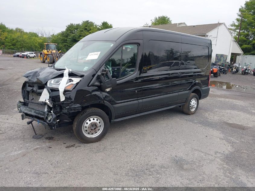 2023 Ford Transit-350 black van gasoline 1FTBW9CG6PKB64310 photo #3