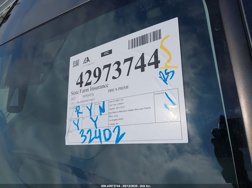 2021 TOYOTA PRIUS PRIME XLE - JTDKAMFP4M3194425