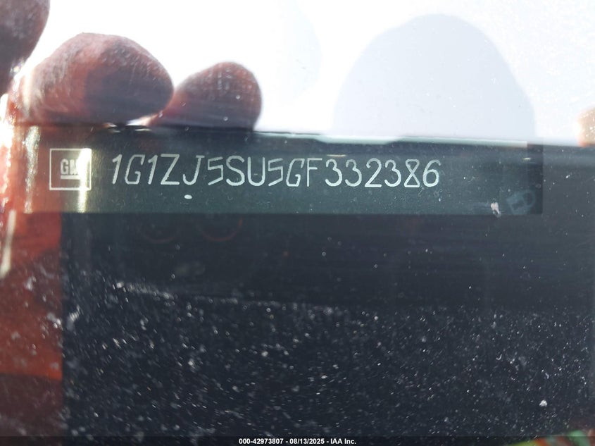 2016 CHEVROLET MALIBU HYBRID - 1G1ZJ5SU5GF332386