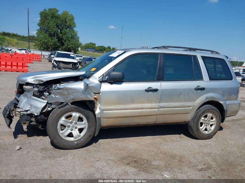 2006 Honda Pilot Lx VIN: 5FNYF28176B038412 Lot: 42975242