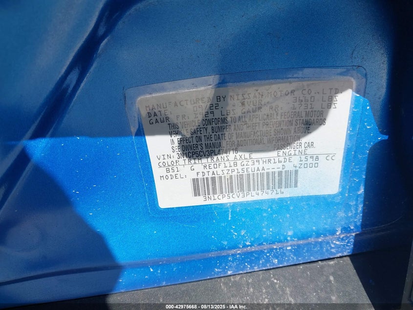 2023 NISSAN KICKS SV XTRONIC CVT - 3N1CP5CV3PL474716