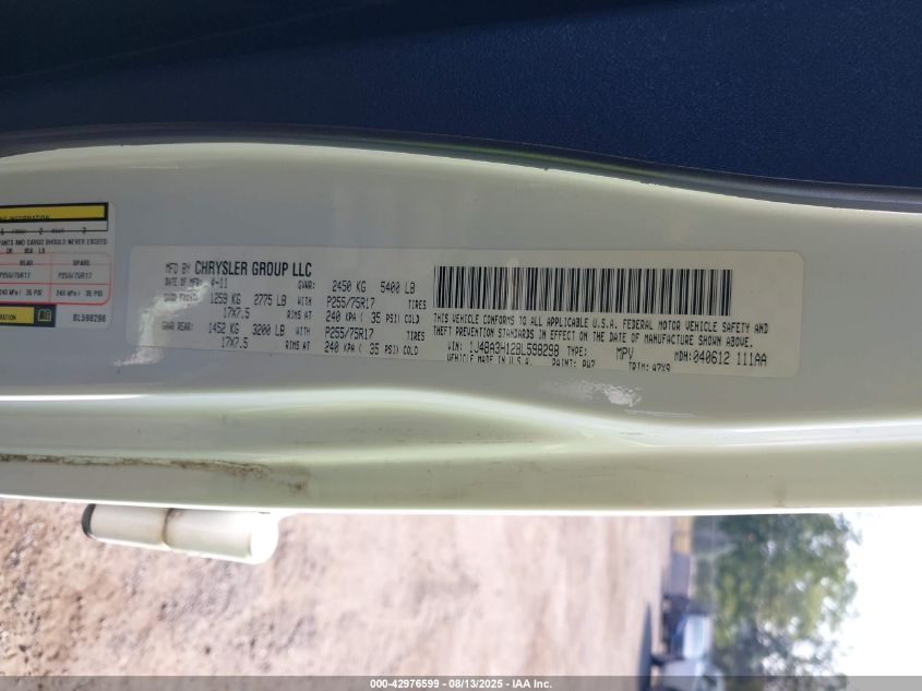 2011 Jeep Wrangler Unlimited Sport VIN: 1J4BA3H12BL598298 Lot: 42976599