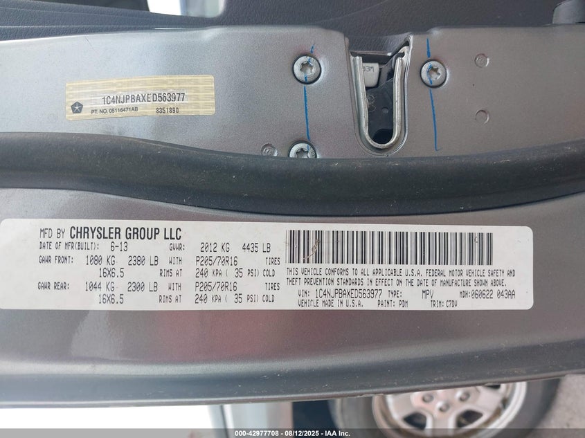 2014 JEEP PATRIOT SPORT 1C4NJPBAXED563977