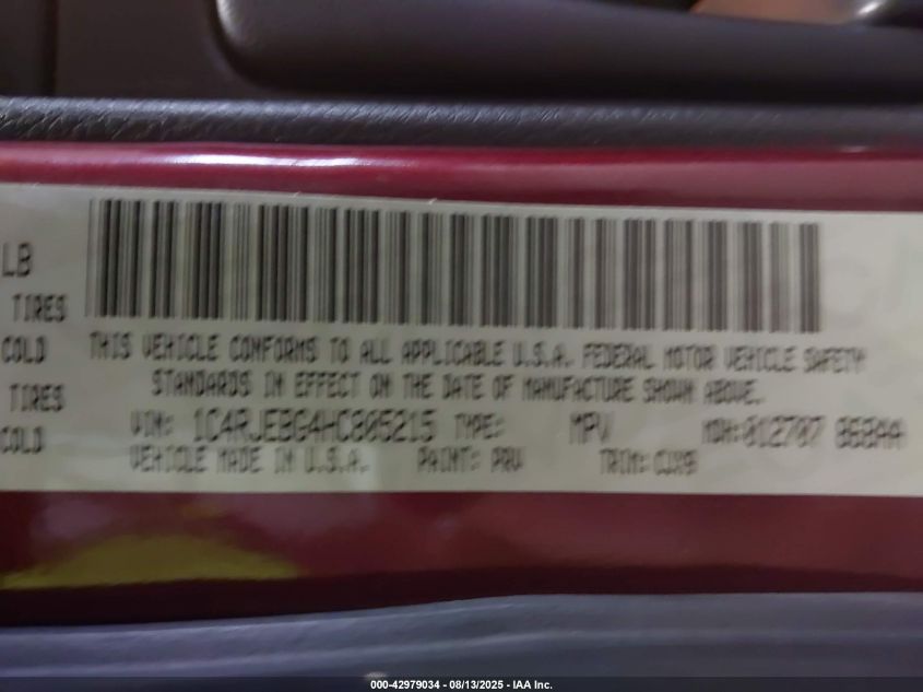 2017 Jeep Grand Cherokee Limited 4X2 VIN: 1C4RJEBG4HC805215 Lot: 42979034