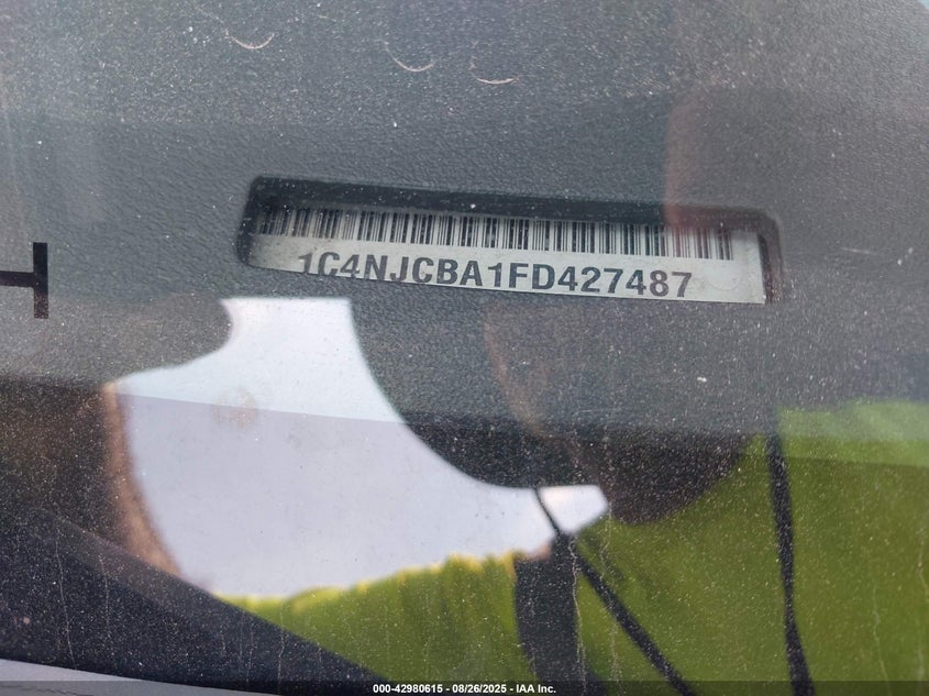 2015 Jeep Compass Sport VIN: 1C4NJCBA1FD427487 Lot: 42980615