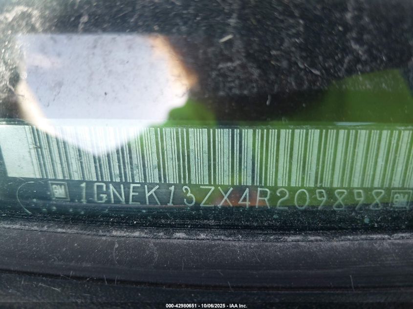 2004 Chevrolet Tahoe Z71 VIN: 1GNEK13ZX4R209898 Lot: 42980651