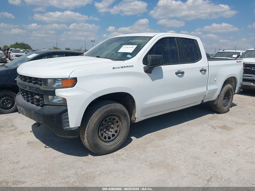 2020 CHEVROLET SILVERADO 1500 4WD DOUBLE CAB STANDARD BED WT - 1GCRYAEF5LZ177422