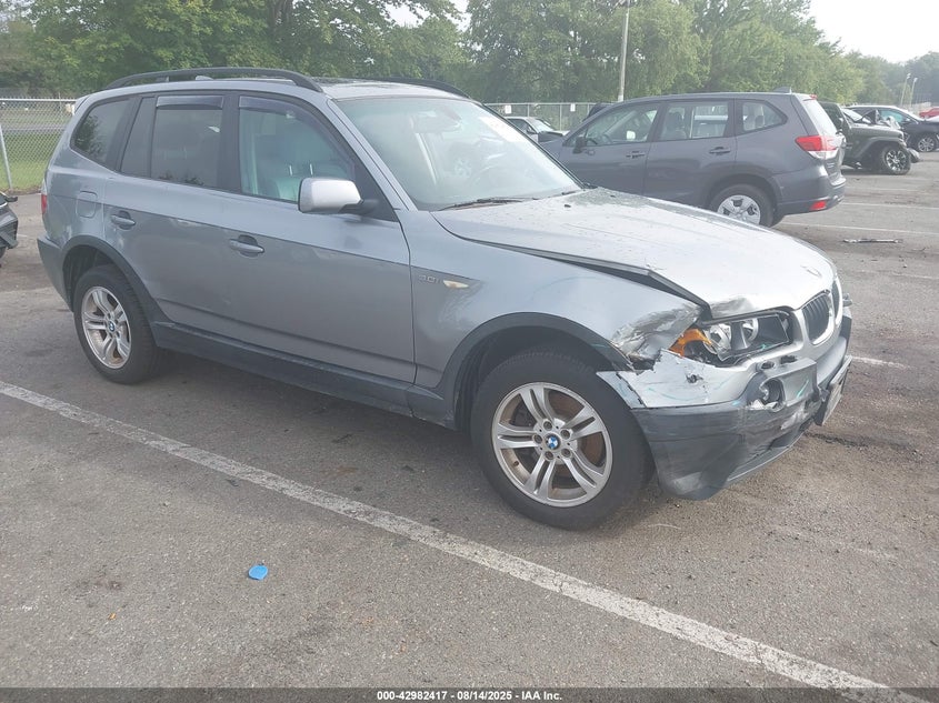 2005 BMW X3 3.0I silver other gasoline WBXPA93465WD21341 photo #1