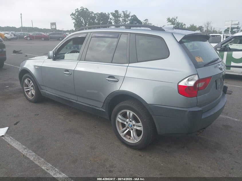 2005 BMW X3 3.0I silver other gasoline WBXPA93465WD21341 photo #4
