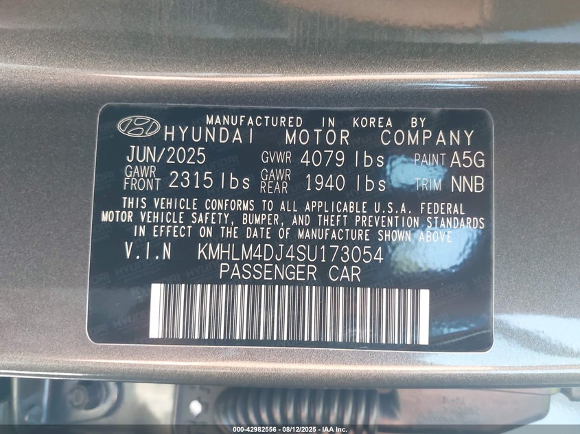 KMHLM4DJ4SU173054 2025 HYUNDAI ELANTRA photo no. 5