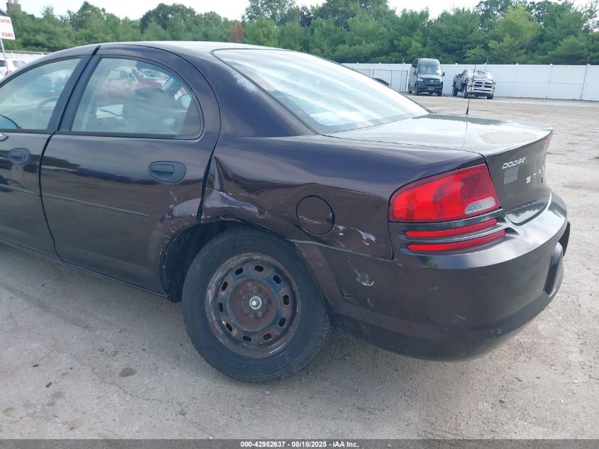 2003 Dodge Stratus Se VIN: 1B3EL36T03N569472 Lot: 42982637