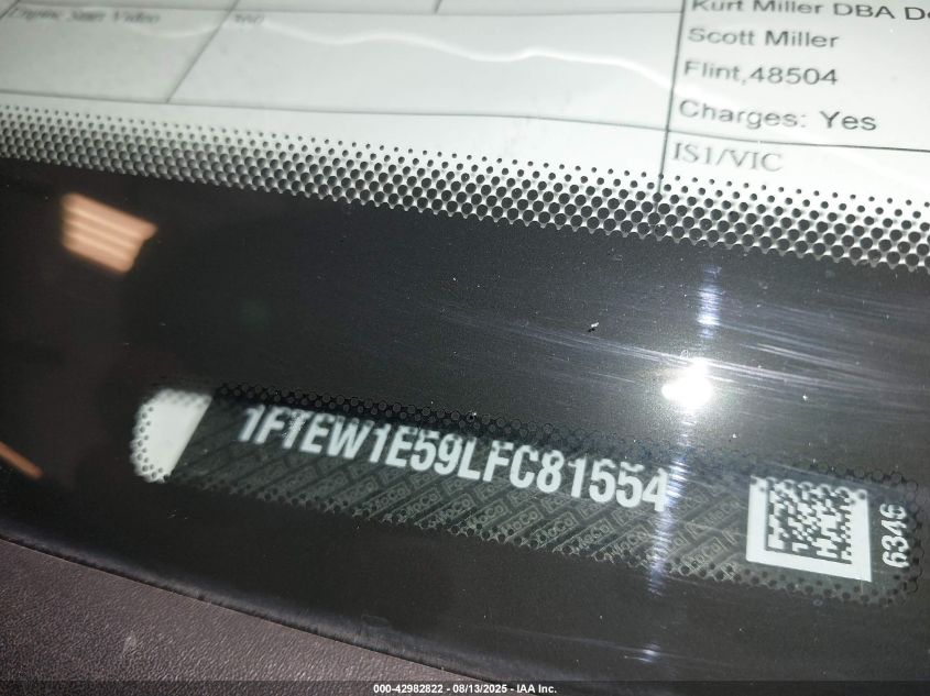 2020 Ford F-150 Xl VIN: 1FTEW1E59LFC81554 Lot: 42982822