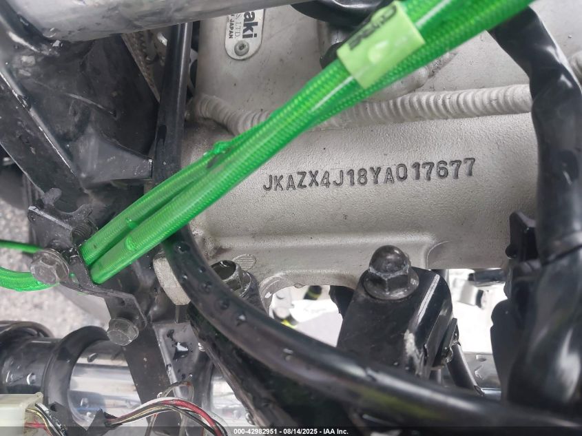 2000 Kawasaki Zx600 J1 VIN: JKAZX4J18YA017277 Lot: 42982951