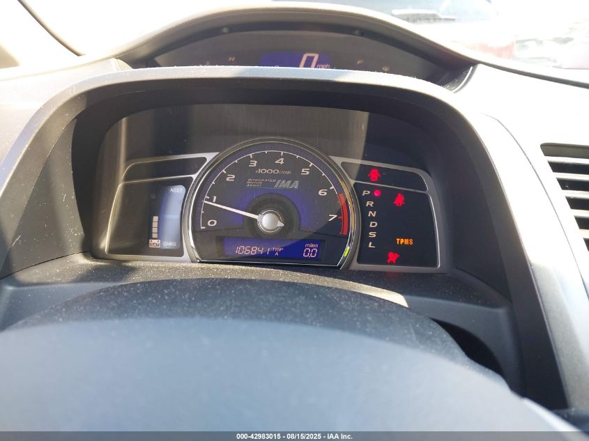 2010 Honda Civic Hybrid VIN: JHMFA3F2XAS006782 Lot: 42983015