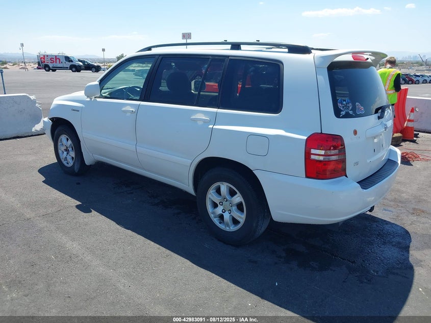 2001 Toyota Highlander V6 white other gasoline JTEGF21A810026729 photo #4