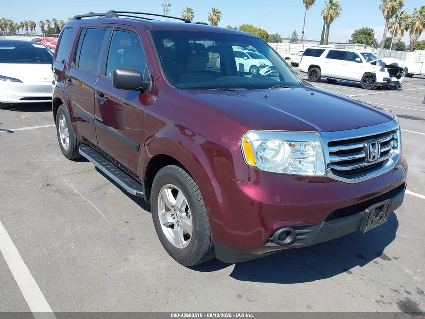 5FNYF4H28CB057759 2012 Honda Pilot Lx auction photo 1