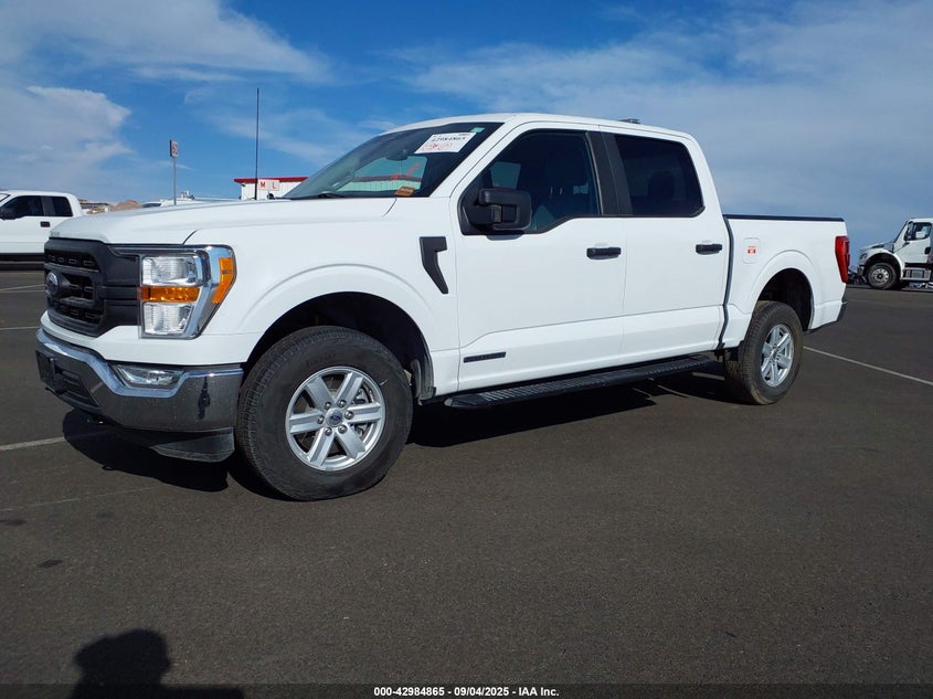 2022 Ford F-150 Xl white truck hybrid 1FTFW1ED7NFC41455 photo #3