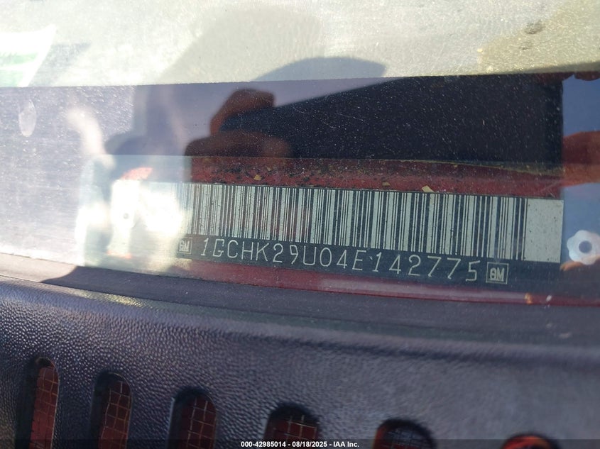 2004 Chevrolet Silverado 2500Hd Ls VIN: 1GCHK29U04E142775 Lot: 42985014
