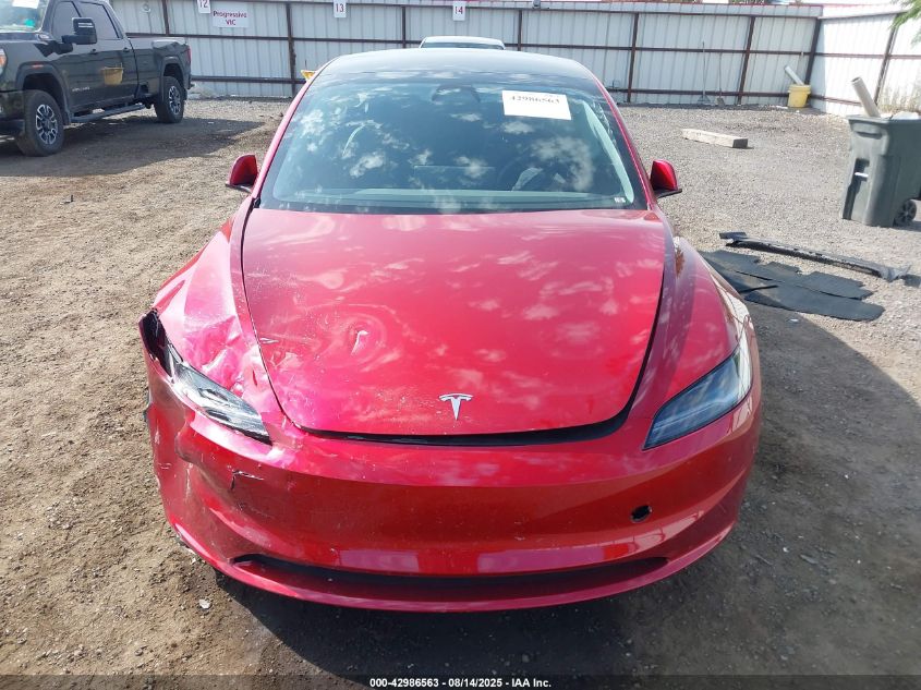 2025 Tesla Model 3 VIN: 5YJ3E1EB1SF961953 Lot: 42986563