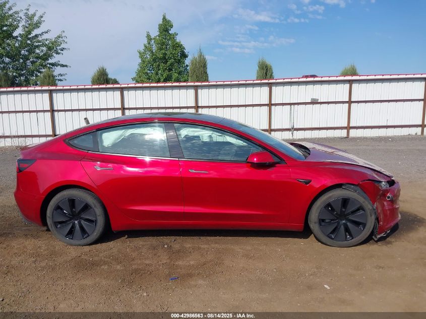 2025 Tesla Model 3 VIN: 5YJ3E1EB1SF961953 Lot: 42986563