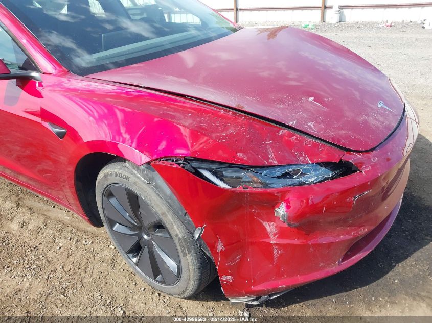 2025 Tesla Model 3 VIN: 5YJ3E1EB1SF961953 Lot: 42986563