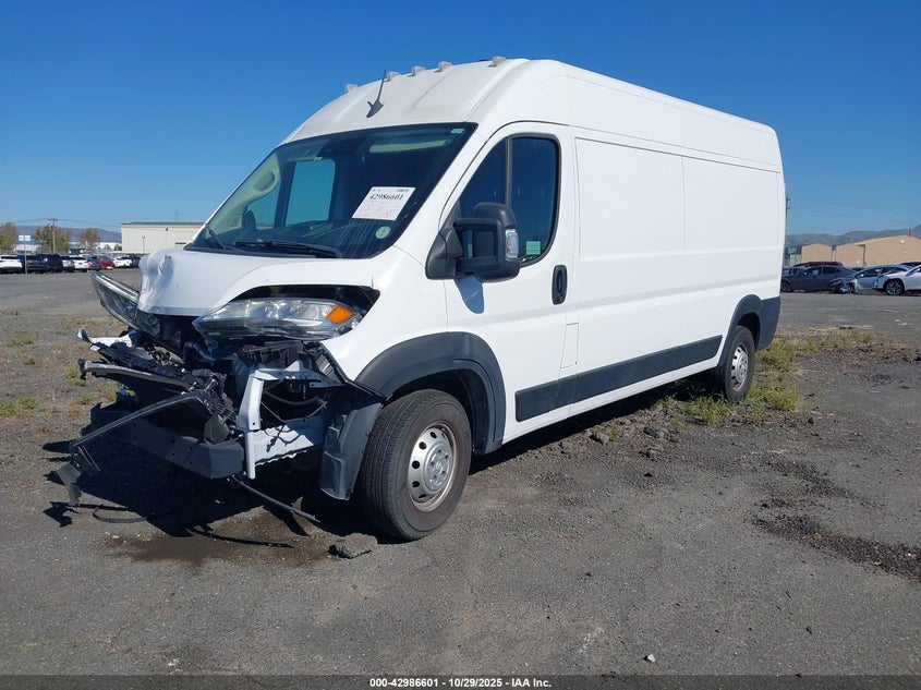 Vin: 3c6lrvdg5pe500638, lot: 43480645, ram promaster 2500 high roof 159 wb 20232