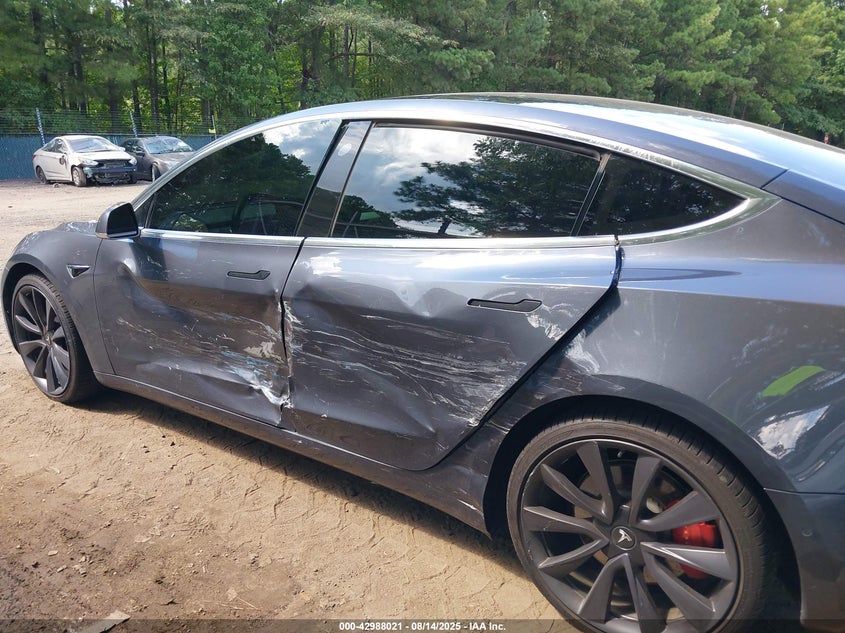 2020 Tesla Model 3 Performance Dual Motor All-wheel Drive Grey Lot 111042988021 Vin 5YJ3E1EC2LF736371