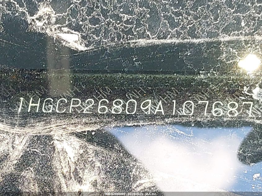 2009 Honda Accord 2.4 Ex-L VIN: 1HGCP26809A107687 Lot: 42988061