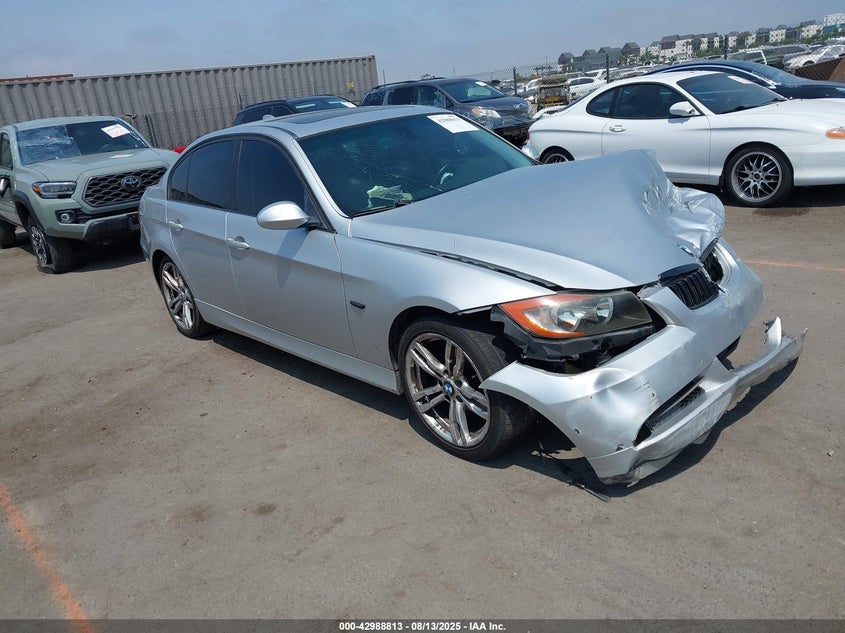 2007 BMW 328I silver sedan gasoline WBAVA335X7KX81116 photo #1