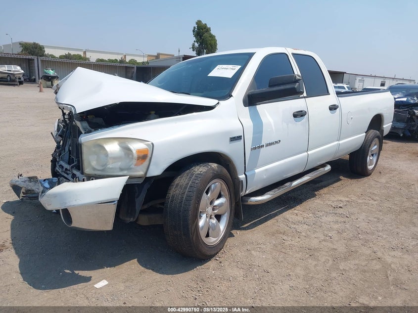 2007 Dodge Ram 1500 Slt white truck gasoline 1D7HA18267J580215 photo #3