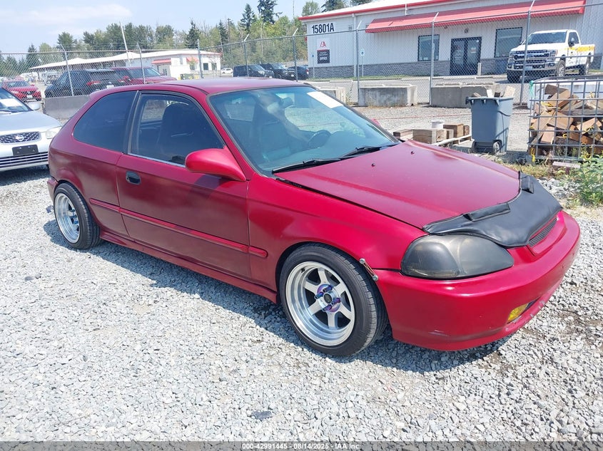1998 Honda Civic Dx red hatchback gasoline 2HGEJ6349WH112113 photo #1