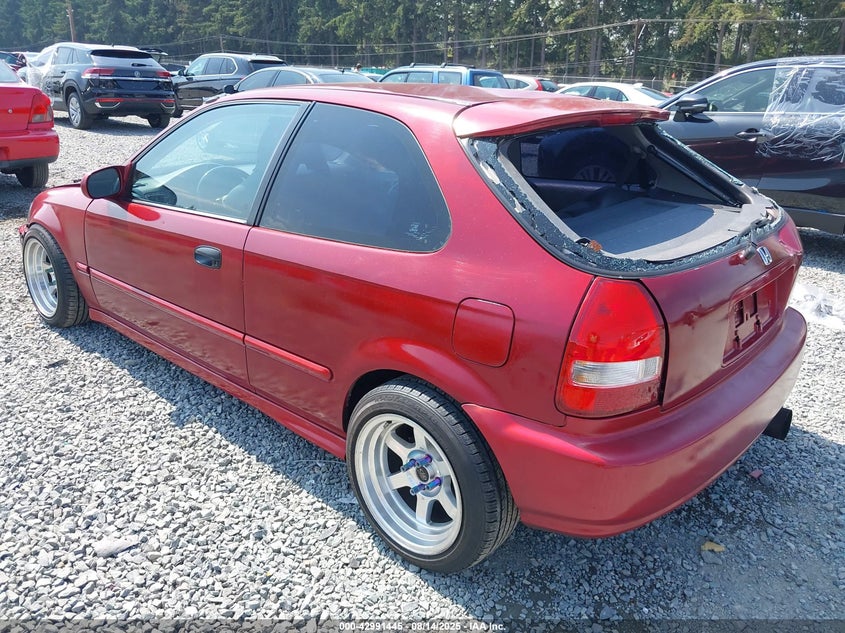 1998 Honda Civic Dx red hatchback gasoline 2HGEJ6349WH112113 photo #4