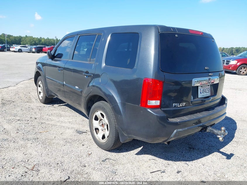 Vin: 5fnyf3h25ab020630, lot: 43486042, honda pilot lx 20103