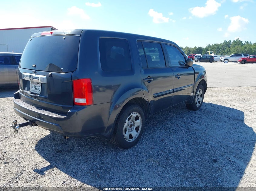 Vin: 5fnyf3h25ab020630, lot: 43486042, honda pilot lx 20104