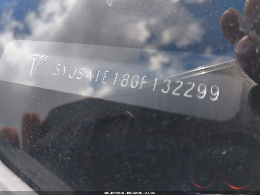 2016 Tesla Model S 60/70/75/85 VIN: 5YJSA1E18GF132299 Lot: 42992606