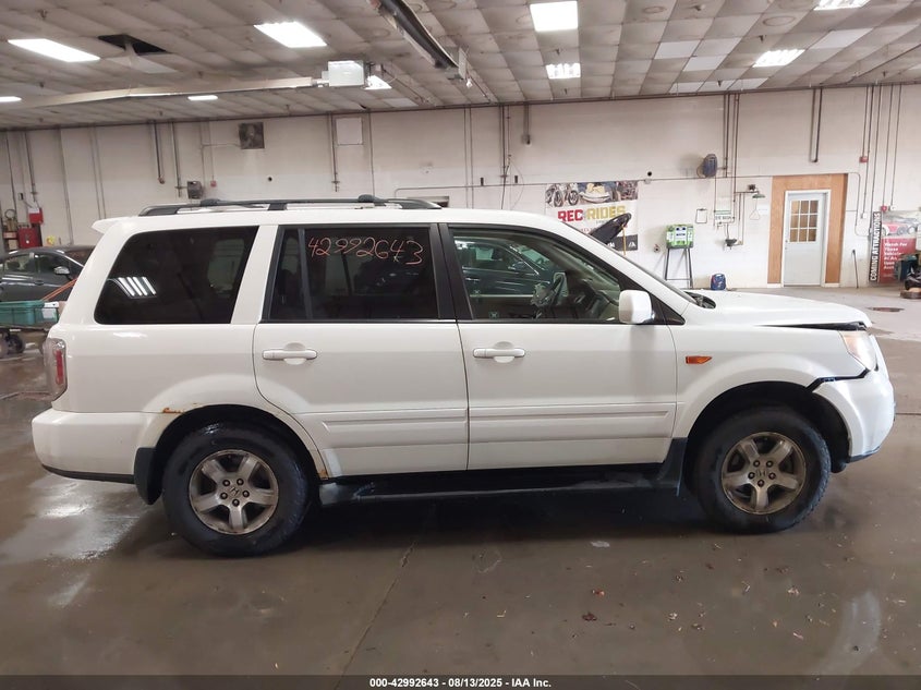 2008 Honda Pilot Ex-L VIN: 5FNYF187X8B007155 Lot: 42992643
