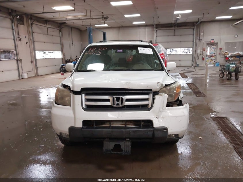 2008 Honda Pilot Ex-L VIN: 5FNYF187X8B007155 Lot: 42992643