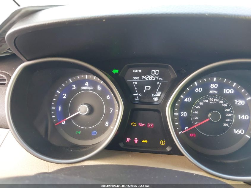 2013 Hyundai Elantra Gls VIN: 5NPDH4AE8DH187718 Lot: 42992742