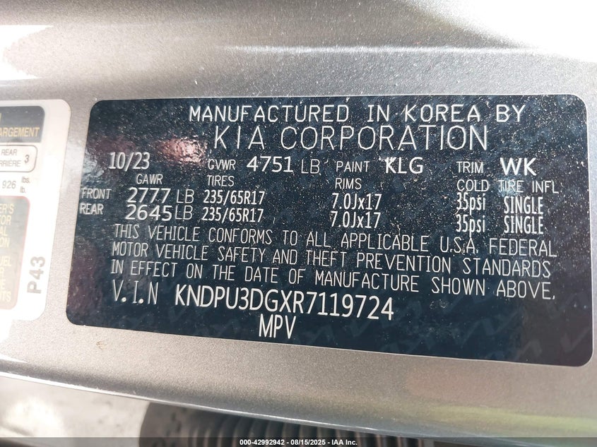 2024 KIA SPORTAGE HYBRID LX - KNDPU3DGXR7119724