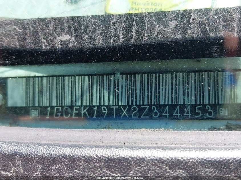 2002 Chevrolet Silverado 1500 Ls VIN: 1GCEK19TX2Z344453 Lot: 42993061