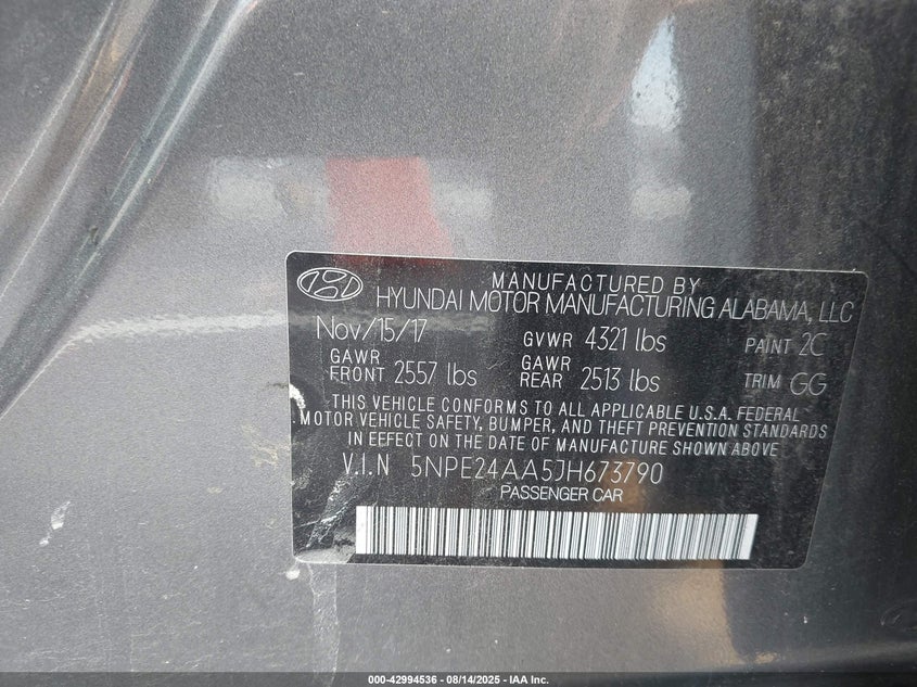 2018 HYUNDAI SONATA ECO - 5NPE24AA5JH673790