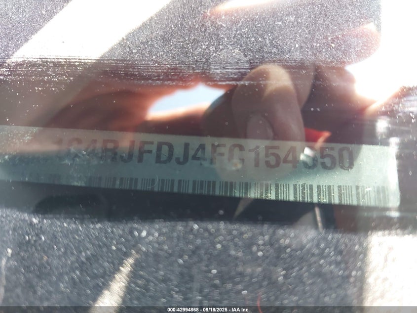 2015 Jeep Grand Cherokee Srt VIN: 1C4RJFDJ4FC154650 Lot: 42994868