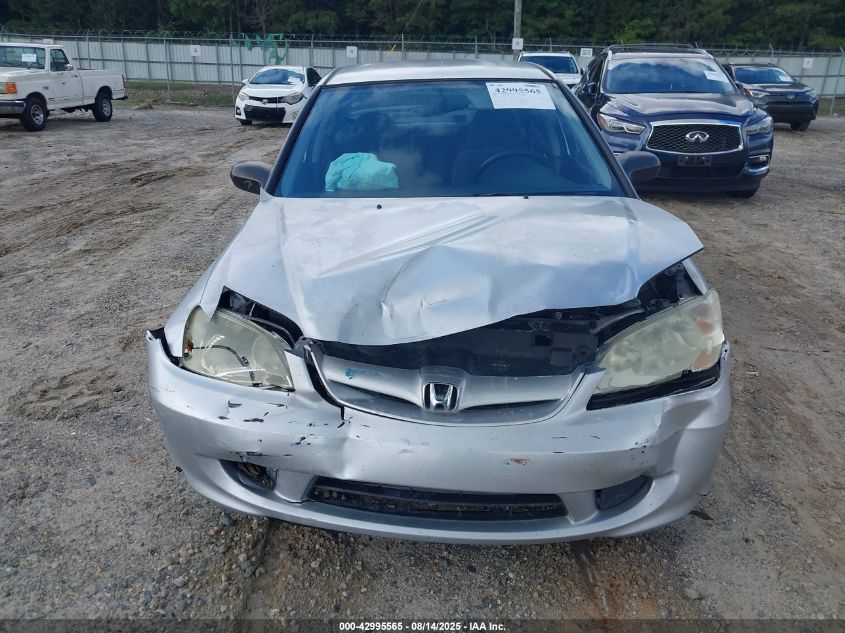 2005 Honda Civic Lx VIN: 2HGES16595H626692 Lot: 42995565