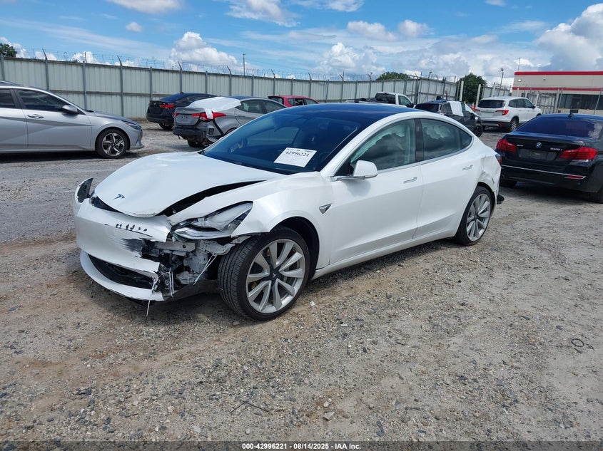 2017 Tesla Model 3 Long Range standard White Lot 111042996221 Vin 5YJ3E1EA8HF003747